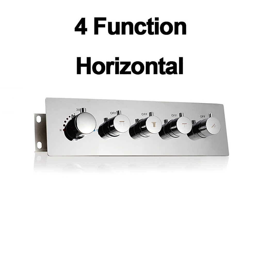 Four Function Horizontal Chrome Diverter Shower Controller Mixer